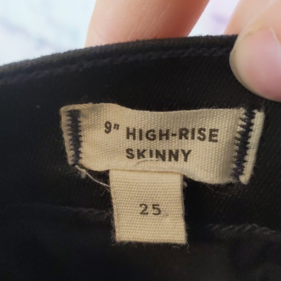 Madewell black high rise skinny jeans 25 - Picture 6 of 6